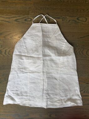Joie Cream Linen Halter Tank Top